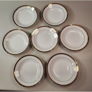 Vintage Sango Georgetown 8455 Set Of 7 Soup / Cereal Bowls 8⅛" Fine China
